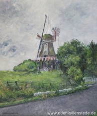 Horumersiel, Stumpenser Mühle, 1971, 50x60 cm, Öl auf Leinwand, Privatbesitz (WV-Nr. 40)