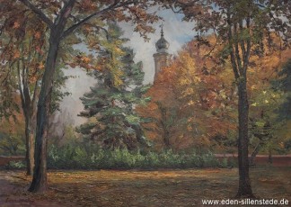 Jever, Stadt, Schloss, 1930-40er, 74,5x53,5 cm, Öl auf Leinwand, Privatbesitz (WV-Nr. 976)