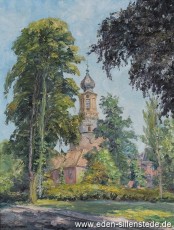 Jever, Stadt, Schloss, 1960er, 58x76,5 cm, Öl auf Leinwand, Besitz Gemeinde Wangerland (WV-Nr. 501)