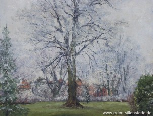 Jever, Stadt, Schlosspark, 1940-50er, 52x40,4 cm, Öl auf Leinwand, Privatbesitz (WV-Nr. 683)