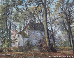 Kniphausen, Eingangsportal der Burg, um 1966, 76x60 cm, Öl auf Leinwand, Privatbesitz (WV-Nr. 701)