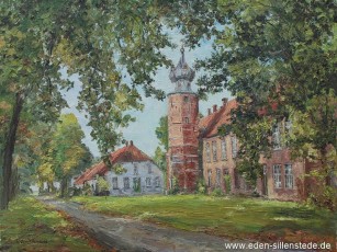 kniphausen-innenhof-der-burg-um-1970-808x607-cm-oel-auf-leinwand-privatbesitz-wv-nr.-17-1
