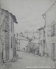 Mondigny, 1940, 19,5x23,5 cm, Bleistift auf Papier, Nachlass Arthur Eden (WV-Nr. 355)