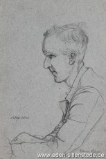 Portrait, Bauer Ahlrichs, 1945, 15x22,6 cm, Bleistift auf Papier, Nachlass Arthur Eden (WV-Nr. 410)