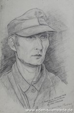 Portrait, Bauer aus der Lüneburger Heide, 1945, 20x33 cm, Bleistift auf Papier, Nachlass Arthur Eden (WV-Nr. 453)
