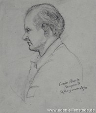 Portrait, Erwin Runte, 1945, 18,5x20 cm, Bleistift auf Papier, Nachlass Arthur Eden (WV-Nr. 364)
