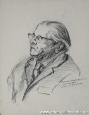 Portrait, Hans Robert Knopf, 1964, 28x36 cm, Bleistiftzeichnung, Nachlass Arthur Eden (WV-Nr. 169)