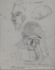 Portrait, Heino Eden, H. Zimmermann, 1919, 22x28 cm, Bleistiftzeichnung, Nachlass Arthur Eden (WV-Nr. 314)