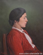Portrait, Mariechen Hildebrandt, 1946, 44,5x56,5 cm, Öl auf Leinwand, Privatbesitz (WV-Nr. 1296)