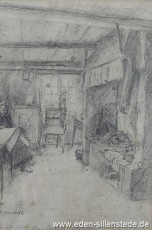 Portrait, Oma Badberg, um 1930, 19x17 cm, Bleistiftzeichnung, Nachlass Arthur Eden (WV-Nr. 70)