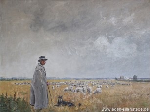 Portrait Schäfer Johann Quathamer, 1956, 81x60 cm, Öl auf Leinwand, Privatbesitz (WV-Nr. 1199)