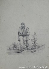 Portrait, Werner Schwey, 1945, 15x21 cm, Bleistift auf Papier, Nachlass Arthur Eden (WV-Nr. 454)