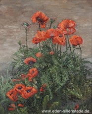 Stilleben, Mohnblumen, 1960er, 62x77 cm, Öl auf Leinwand, Privatbesitz (WV-Nr. 9)