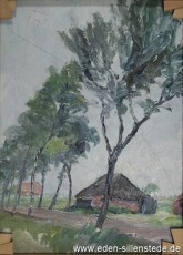 Unbekannter Ort, unvollendet, um 1956, 40x61 cm, Öl auf Leinwand, Privatbesitz (WV-Nr. 852)