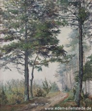 Jever, Umland, Herbst in Upjever, 1950er, 58x70 cm, Öl auf Leinwand, Privatbesitz (WV-Nr. 1561)