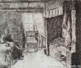 Portrait, Oma Badberg, um 1930, Radierung, Nachlass Arthur Eden (WV-Nr. 1690)