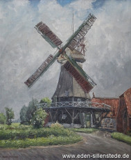 Accum, Mühle, 1960er, 49x59 cm, Öl auf Leinwand, Privatbesitz (WV-Nr. 1180)
