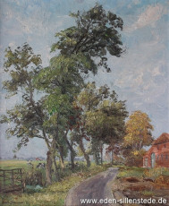 Accum, Umland, Edoburg, 1960er, 58,2x70,5 cm, Öl auf Leinwand, Privatbesitz (WV-Nr. 1451)