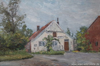 Alter Krug, Gasthof, 1974, 60x40 cm, Öl auf Leinwand, Privatbesitz (WV-Nr. 1108)