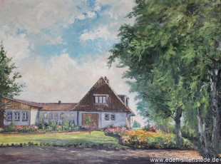 Barkel, Haus Erks, um 1960, 80x59 cm, Öl auf Leinwand, Privatbesitz (WV-Nr. 1252)