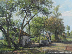 Barkel, Oma Claaßen, 1960er, 65x49,5 cm, Öl auf Leinwand, Besitz Schlossmuseum Jever (WV-Nr. 798)
