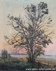 Ellenserdammertief, Beim Zollhaus, um 1960, 61x74,5 cm, Öl auf Leinwand, Privatbesitz (WV-Nr. 699)
