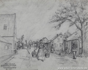 Erinnerung, Jugenderinnerung, 1945, 22x18 cm, Bleistift auf Papier, Nachlass Arthur Eden (WV-Nr. 359)