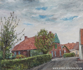 Fedderwarden, Kleine Reihe, 1972, 70,5x60 cm, Öl auf Leinwand, Privatbesitz (WV-Nr. 53)