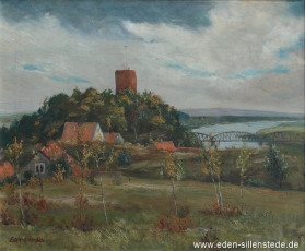 Graudenz, Schloßberg, 1943, 55x45 cm, Öl auf Leinwand, Privatbesitz (WV-Nr. 1106)