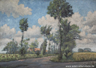 Hohe Brücke, An der Wassener Straße, um 1950, 78x56 cm, Öl auf Leinwand, Privatbesitz (WV-Nr. 1042)