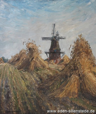 Holtland, Mühle, 1963, 45,5x66,5 cm, Öl auf Leinwand, Privatbesitz (WV-Nr. 1402)