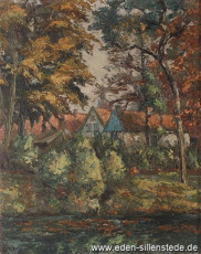 Jever, Stadt, Am Wall, 1930er, 40,5x50 cm, Öl auf Leinwand, Privatbesitz (WV-Nr. 1412)