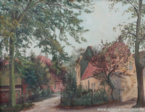 Jever, Stadt, Anlagen in Jever im Herbst, 63x49 cm, 1930er, Öl auf Leinwand, Privatbesitz (WV-Nr. 919)