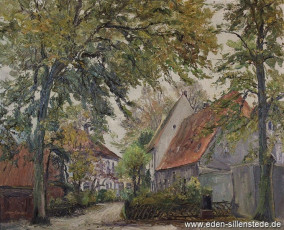 Jever, Stadt, Anlagen in Jever im Herbst, 1959, 74x60 cm, Öl auf Leinwand, Privatbesitz (WV-Nr. 982)