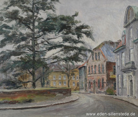 Jever, Stadt, Gasthof zur Traube, 1957, 52,5x44,5 cm, Besitz Landkreis Friesland (WV-Nr. 638)