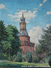 Jever, Stadt, Schloss, 1940er, 59,5x78,5 cm, Öl auf Leinwand, Privatbesitz (WV-Nr. 1055)