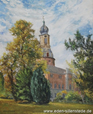 Jever, Stadt, Schloss, 1970er, 60x74,5 cm, Öl auf Leinwand, Privatbesitz (WV-Nr. 850)