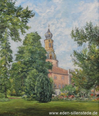 Jever, Stadt, Schloss, 1974, 66,5x76 cm, Öl auf Leinwand, Privatbesitz (WV-Nr. 10)