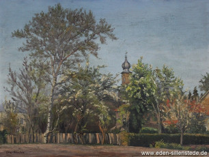 Jever, Stadt, Schloss, um 1950, 66x49,3 cm, Öl auf Leinwand, Privatbesitz (WV-Nr. 684)