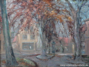 Jever, Stadt, Wangerstraße, 1936, 60x45 cm, Öl auf Holz, Privatbesitz (WV-Nr. 525)