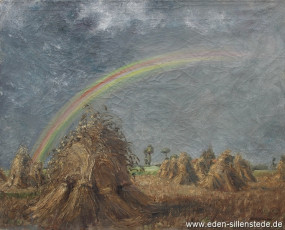 Jever, Umland, Im Wiedelermoor, 1947, 61x49 cm, Öl auf Leinwand, Nachlass Arthur Eden (WV-Nr. 123)