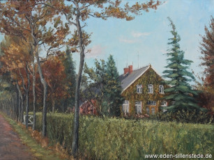 Lindern, Bauernhof, 1930er, 66x49 cm, Öl auf Leinwand, Privatbesitz (WV-Nr. 519)