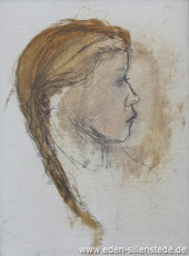 Portrait, Anneke Becker, 1961-62, 25x33 cm, Öl auf Leinwand auf Holz, Privatbesitz (WV-Nr. 1353)