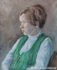 Portrait, Anneke Becker, 1968, 38x46 cm, Öl auf Leinwand, Privatbesitz (WV-Nr. 1352)