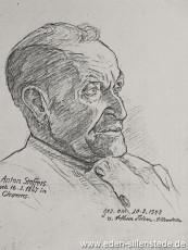 Portrait, Anton Stoffers, 1948, 16x21 cm, Bleistiftzeichnung, Verschollen (WV-Nr. 1071)