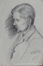 Portrait, Arno Hilbert, 1945, 20,5x32 cm, Bleistift auf Papier, Nachlass Arthur Eden (WV-Nr. 382)