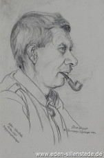 Portrait, Arno Weigelt, 1945, 20,2x33 cm, Bleistift auf Papier, Nachlass Arthur Eden (WV-Nr. 414)