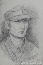 Portrait, Bauer aus der Lüneburger Heide, 1945, 20x33 cm, Bleistift auf Papier, Nachlass Arthur Eden (WV-Nr. 453)