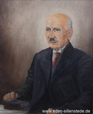 Portrait, Georg Janßen, 1940er, 50,5x62 cm, Öl auf Leinwand, Besitz Grundschule Sillenstede (WV-Nr. 502)