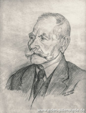 Portrait, Heinrich Eden, 1945, 23x30 cm, Bleistiftzeichnung, Privatbesitz (WV-Nr. 1223)